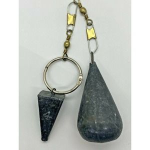 Vintage Bell Pyramid Fishing Sinkers Lead Weights Leaders Lot Of 2
